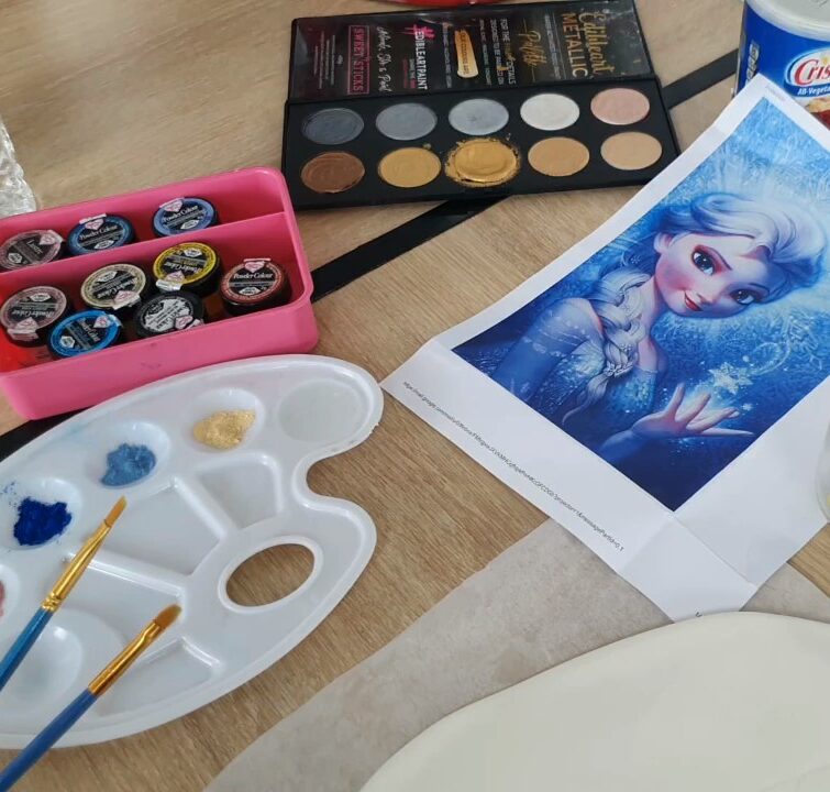 matériel pour peinture gâteau